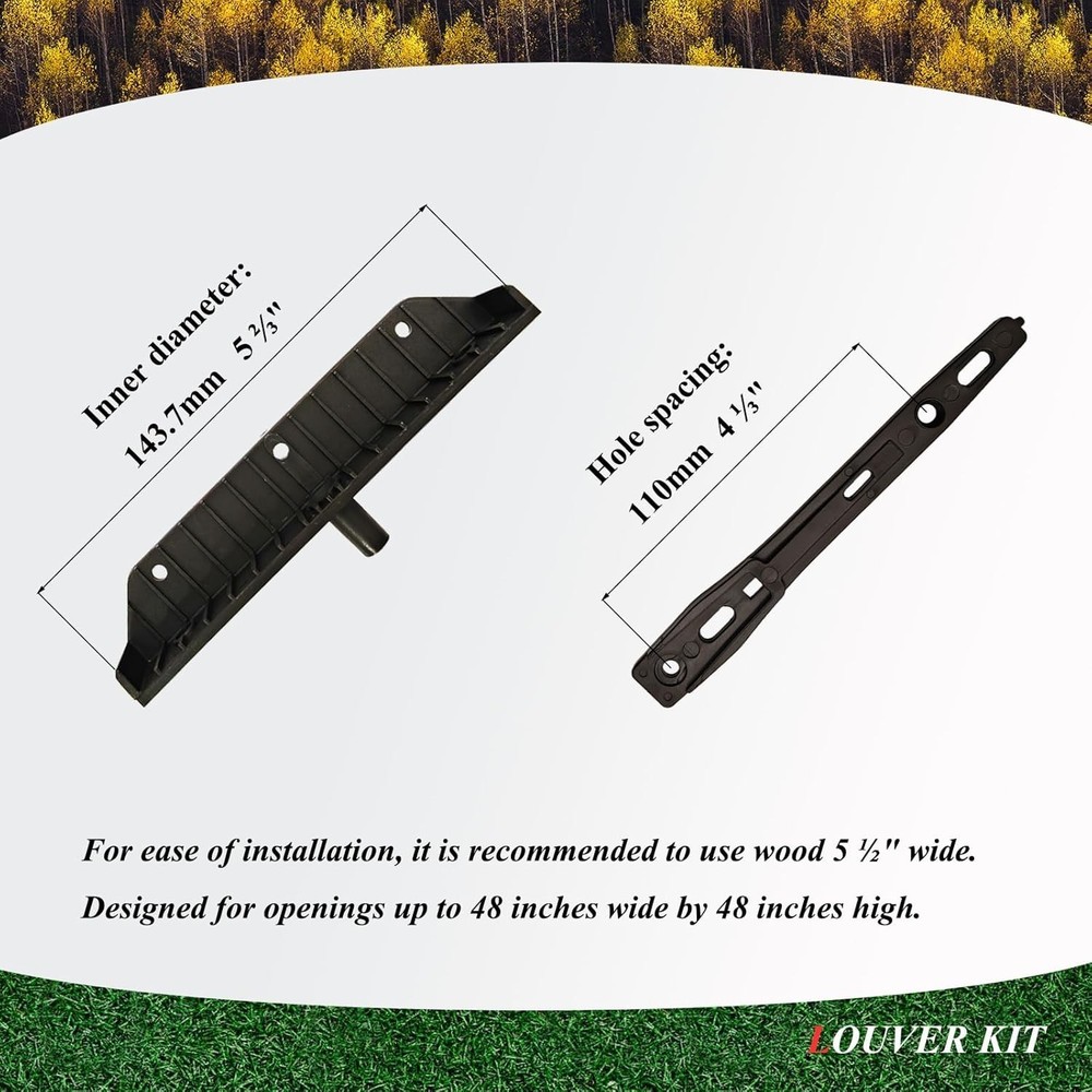 Explranltec Louver Bracket Kit, Deck Sunblind System, Shutters Hardware Syste...