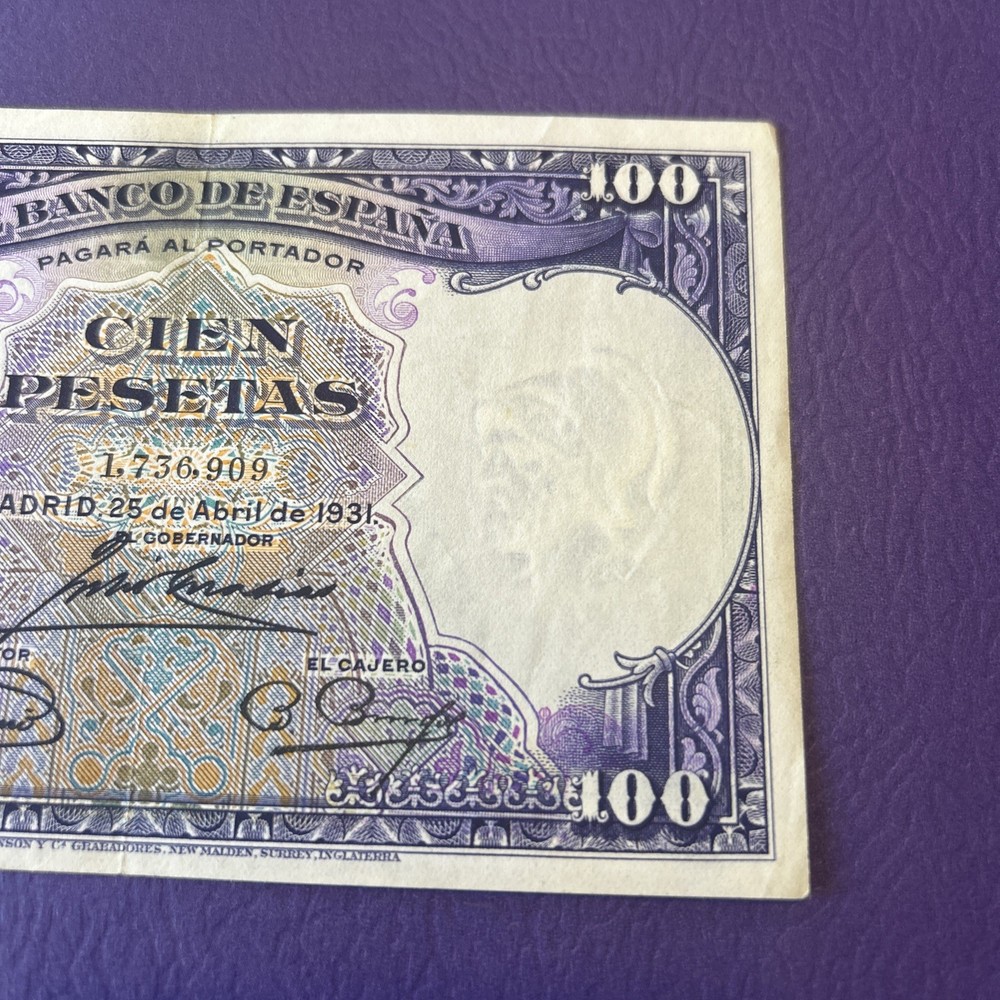Spain- 100 Pesetas- 1931
