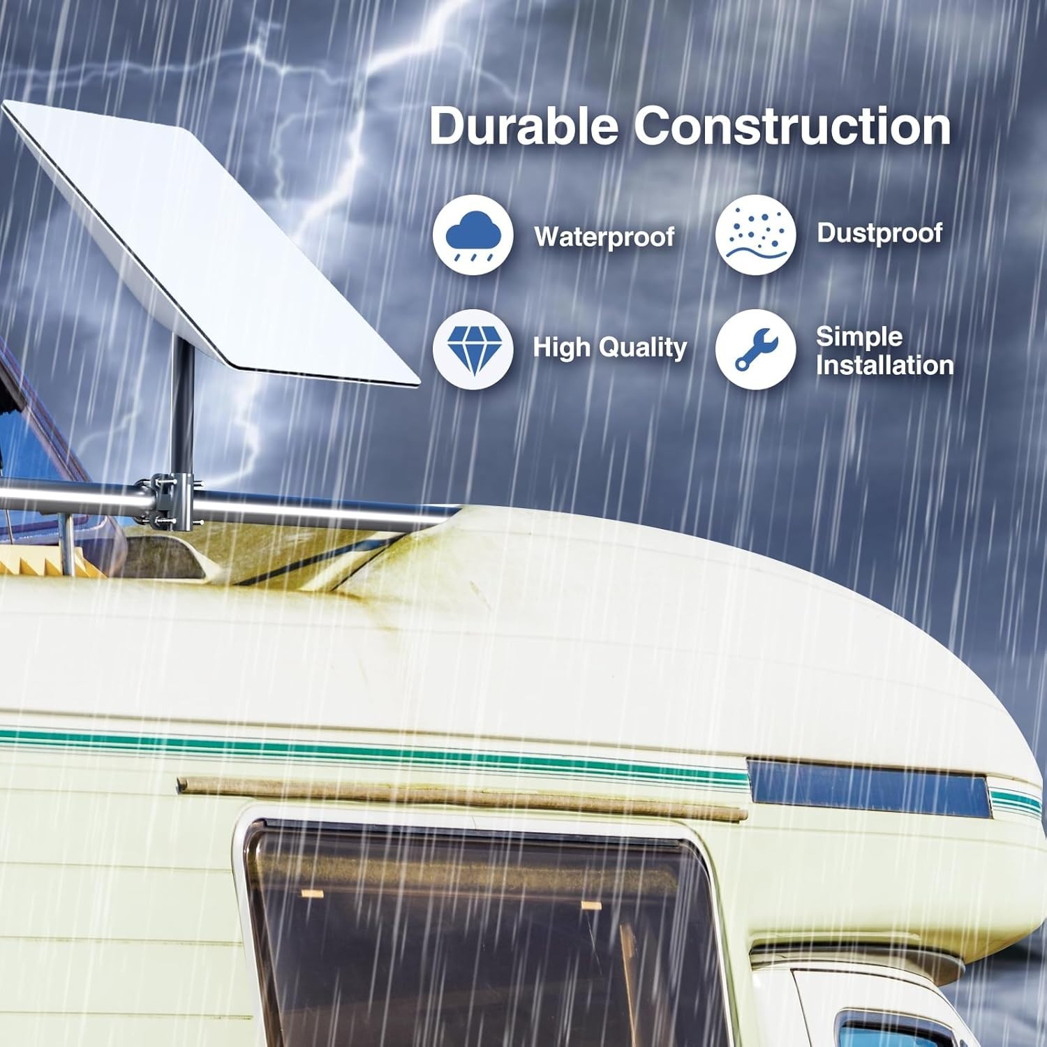 U-Bracket for Starlink Dish Pipe Adapter Mount Vertical Installation, Universal