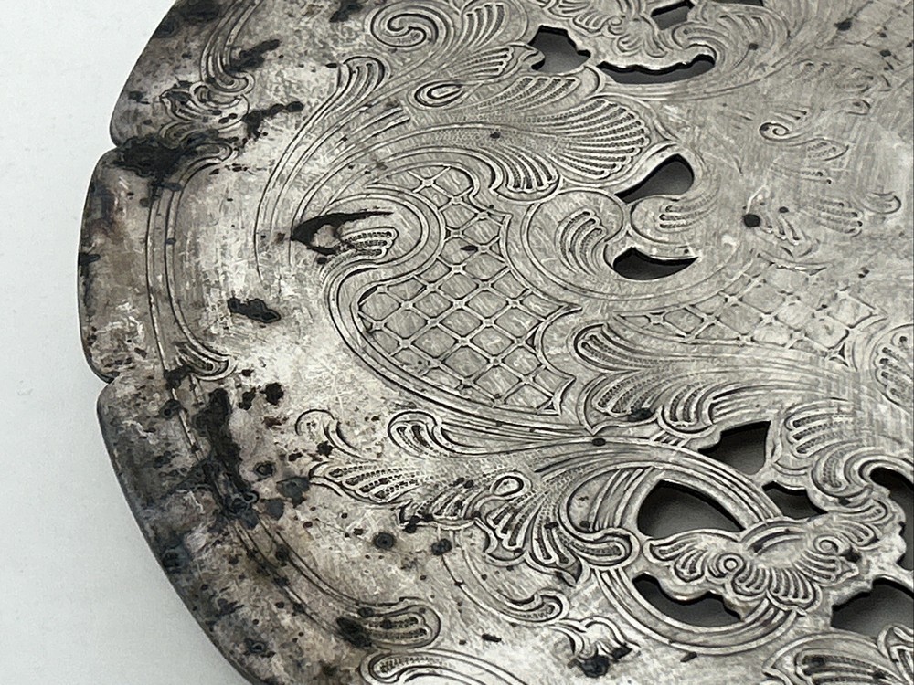 Gorham Electroplated Silver Trivet Footed 11" Diameter Ornate Design #YC49