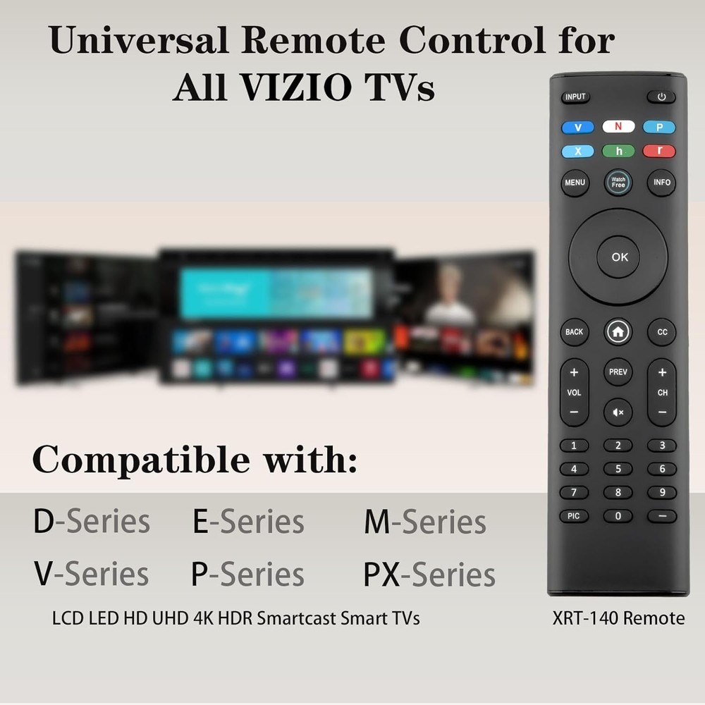 Replacement Remote Control for Vizio Smart TV (XRT140), Compatible with...