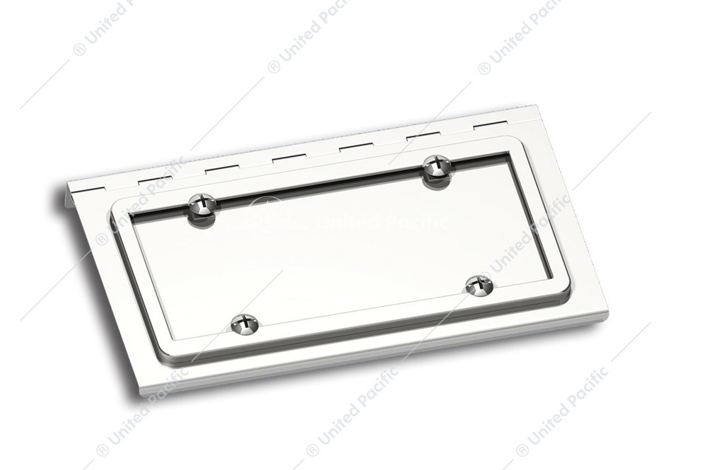 STAINLESS SINGLE LICENSE PLATE / SWING PLATE FOR PETERBILT & KENWORTH MODELS