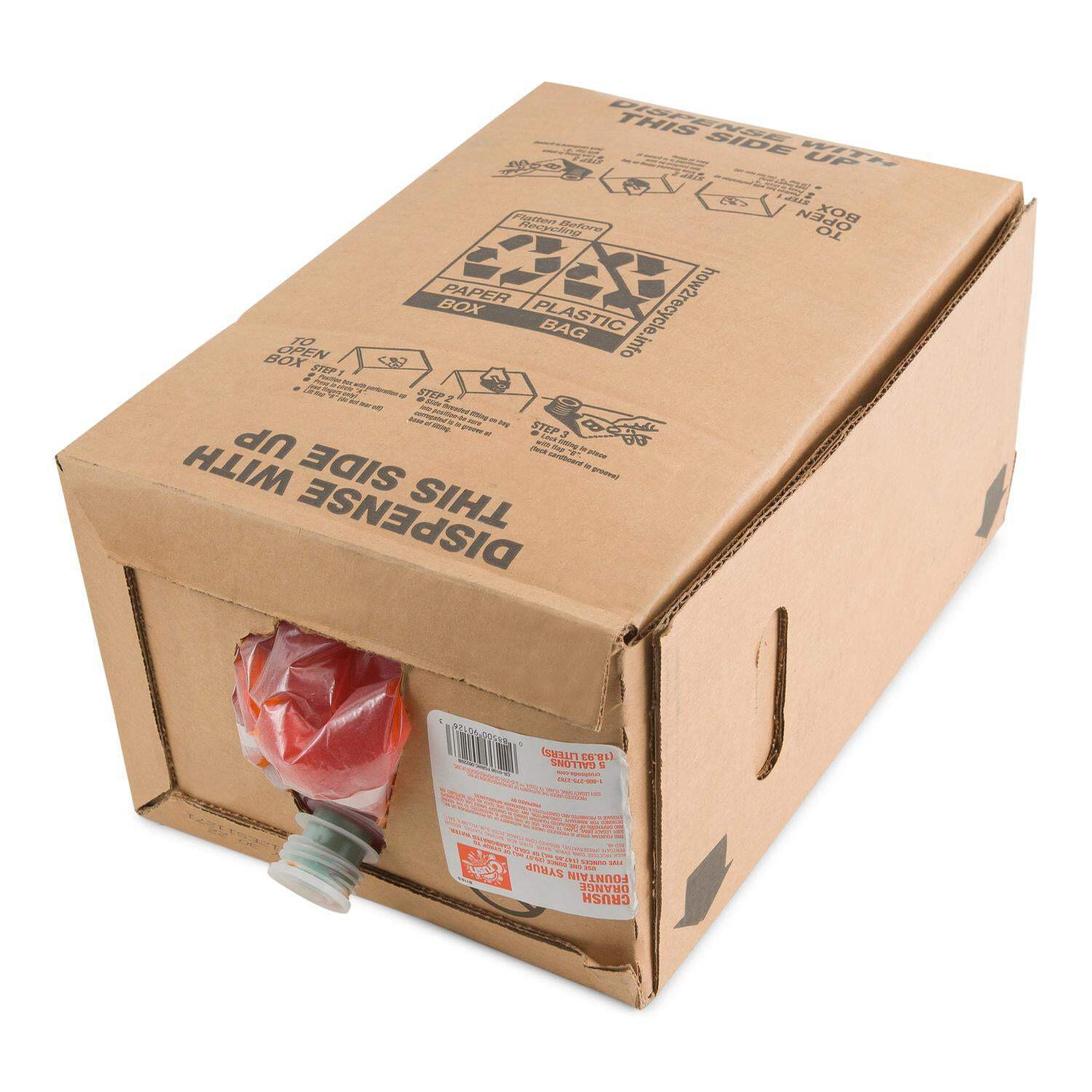 Orange Crush 5 Gallon Bag In Box Soda Syrup Concentrate