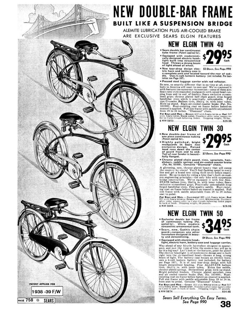 new BOOK Collectable ELGIN JC HIGGINS HAWTHORNE Bicycles antique reference