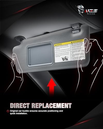 Sun Visor Driver Side Replacement Compatible with 2005 Left Tacoma Sun Visor