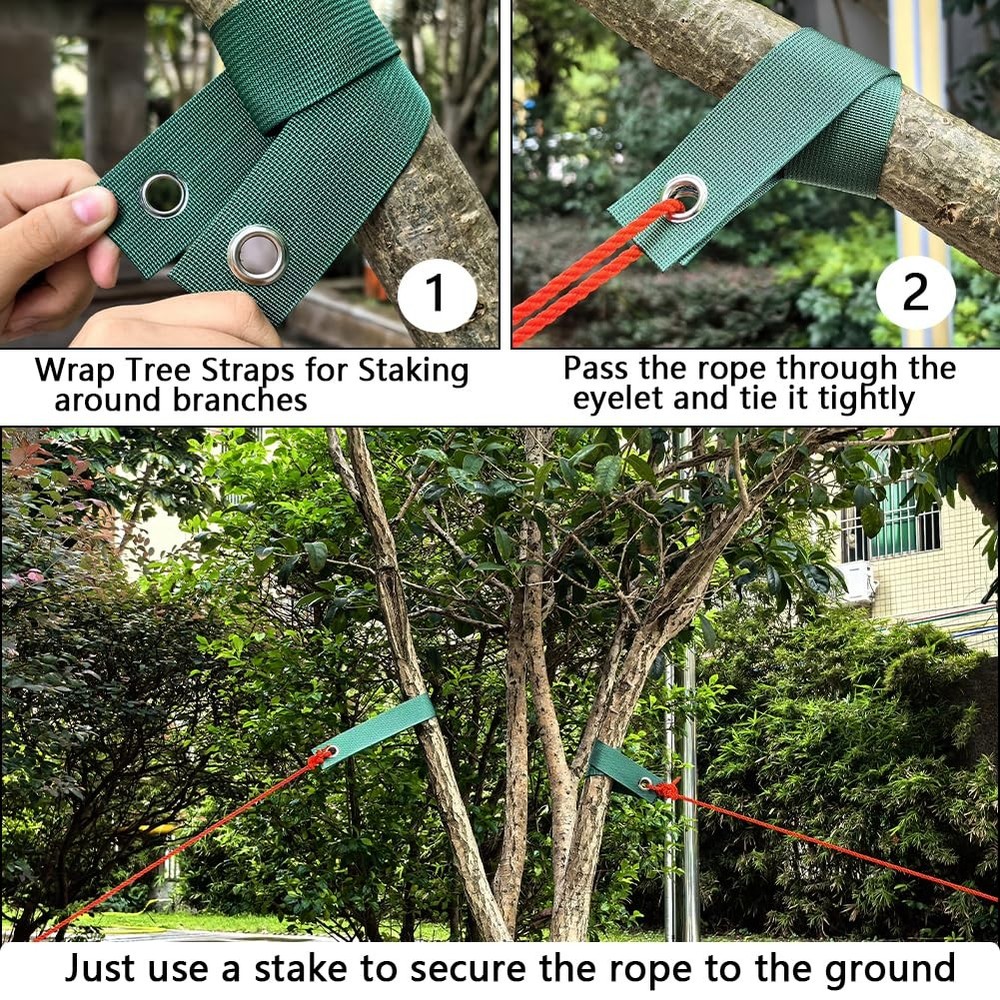8 Pack Tree Straps for Staking Premium Quality Tree Support Straps for Newly