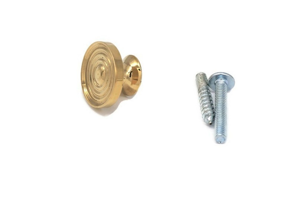 2 Small Brass Knobs Bookcase Knobs Jewelry Box Knob Cabinet Knobs Furniture Knob