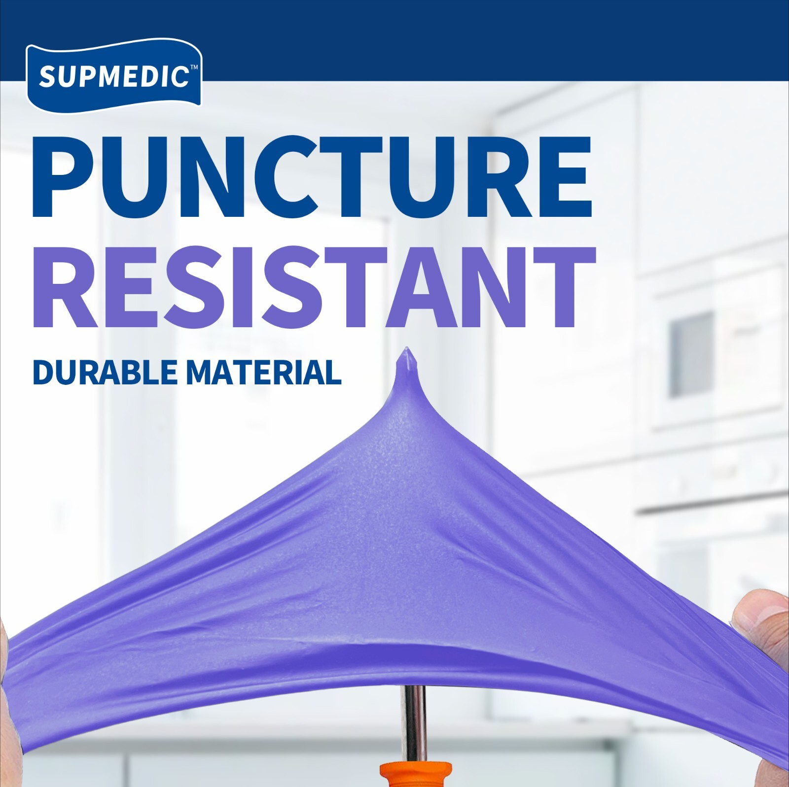 Medical Nitrile Exam Gloves Powder-Free Food-Safe Disposable Glove Purple 100PCs