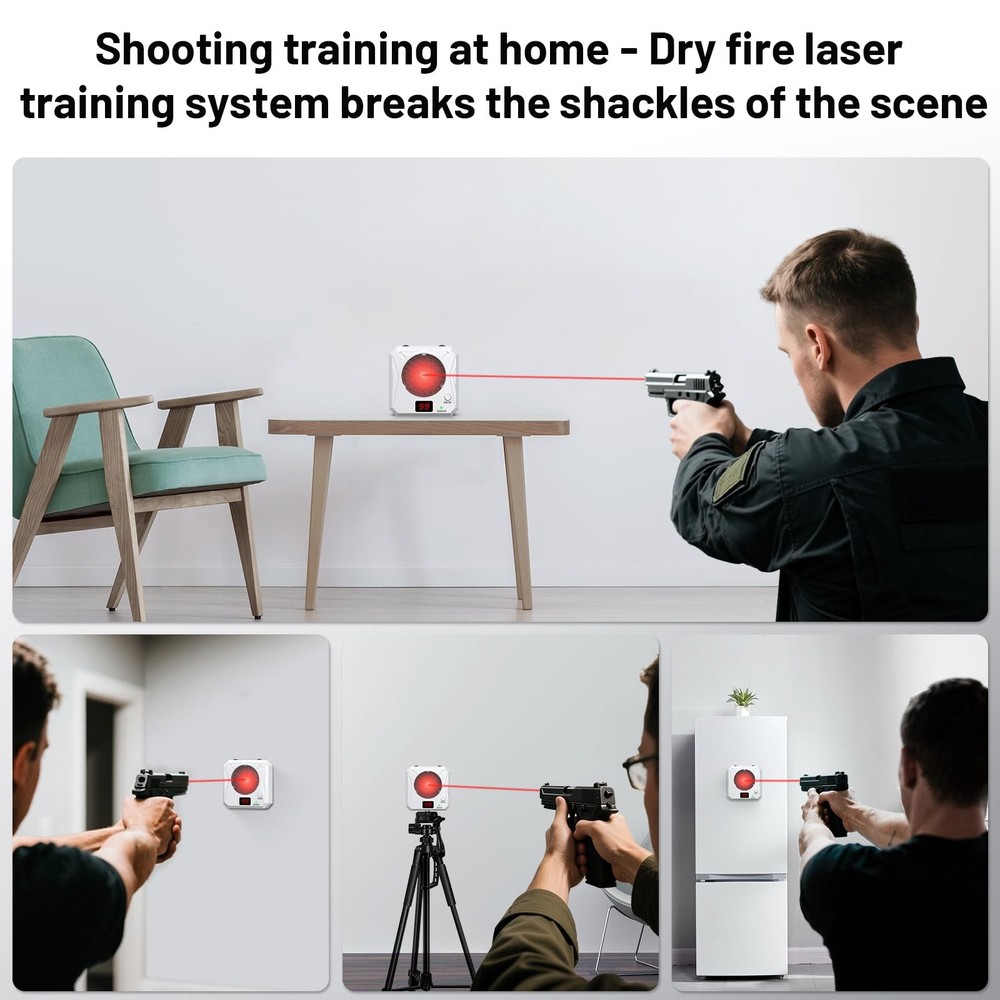 9mm Training Cartridge Laser Target for Dry Fire Training System, 5 Progressi...
