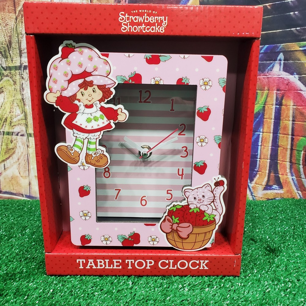 Strawberry Shortcake Table Top Clock New !