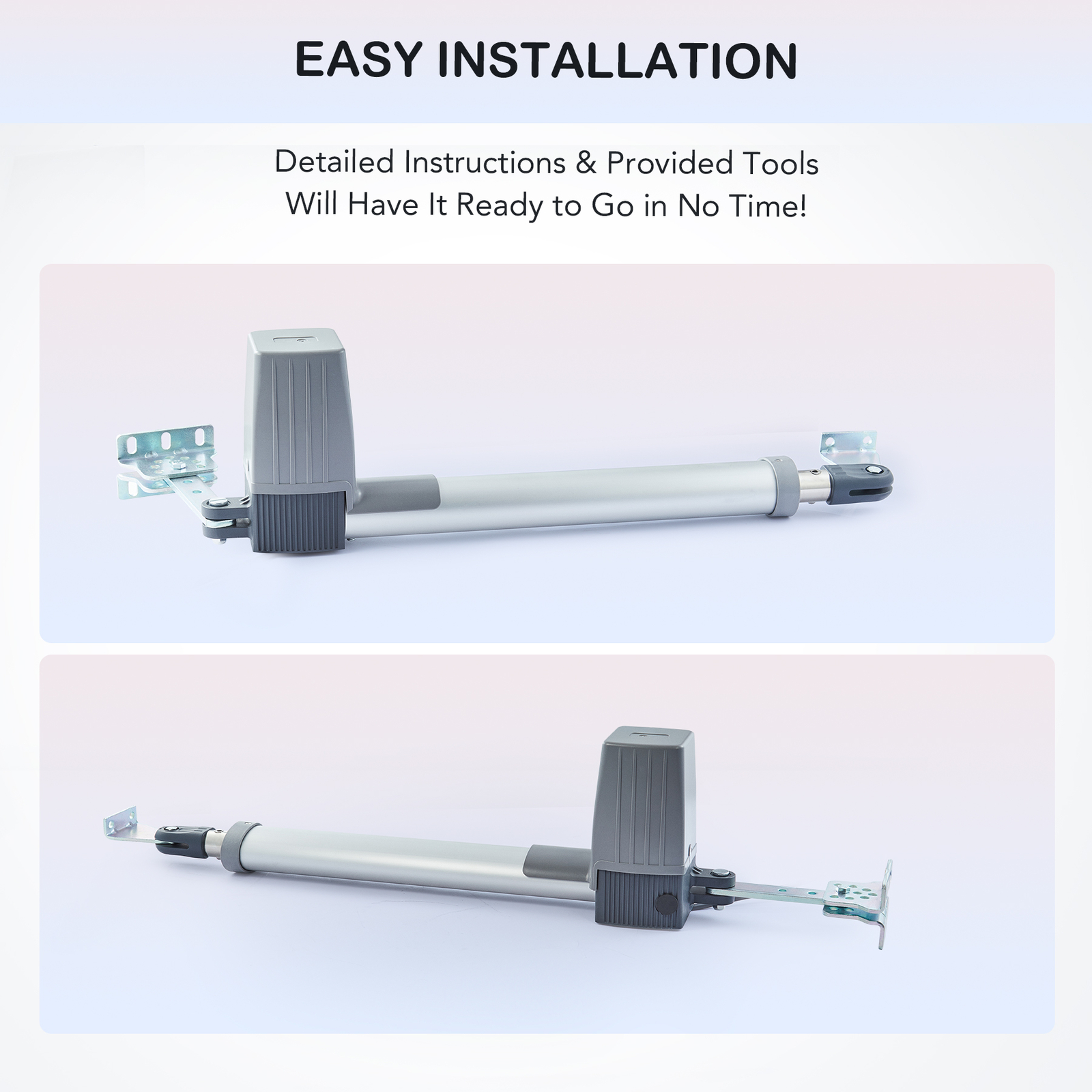 CO-Z Automatic Dual Arm Swing Gate Opener Kit 661 lbs w/ Remote Control DC Motor