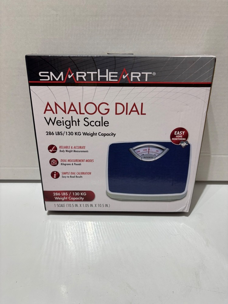 SmartHeart Analog Body Weight Scale Mechanical Scale 286 lbs Capacity