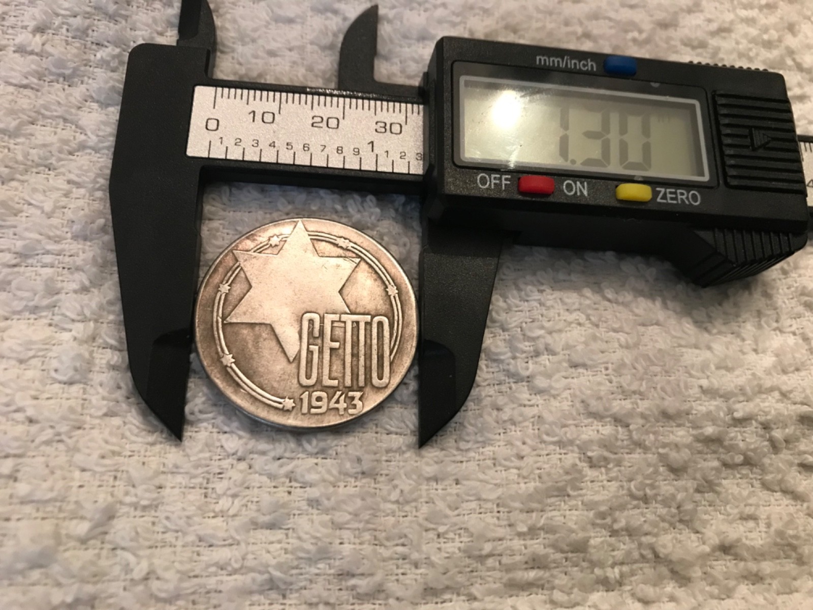 1943 20 Mark money Jewish German Polish Łódź Poland WWII COMMEMORATIVE COIN