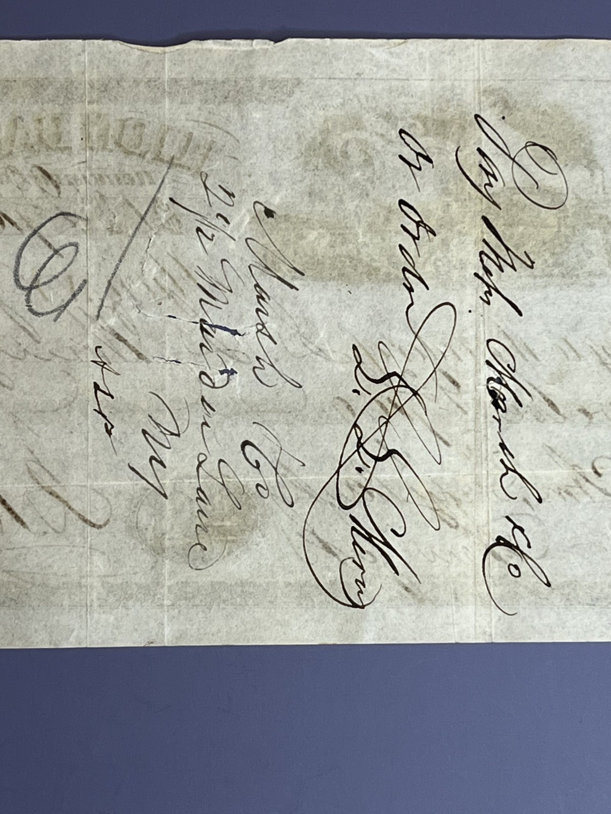 Pre Civil War 1853 ILION BANK HERKIMER COUNTY NEW YORK CHECK L L Merry Grocer