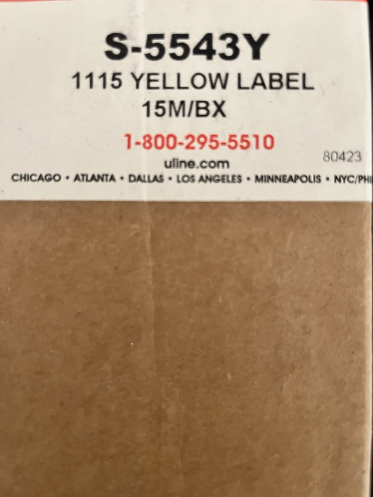 Monarch 1115 Yellow Labels 10 Rolls