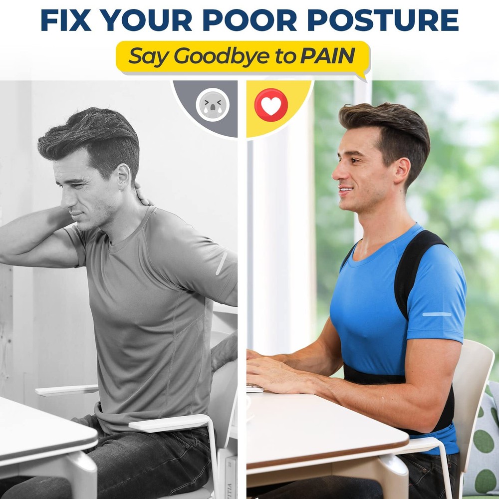 Adjustable and Fully Back Support Improve Back Posture and Lumbar Support