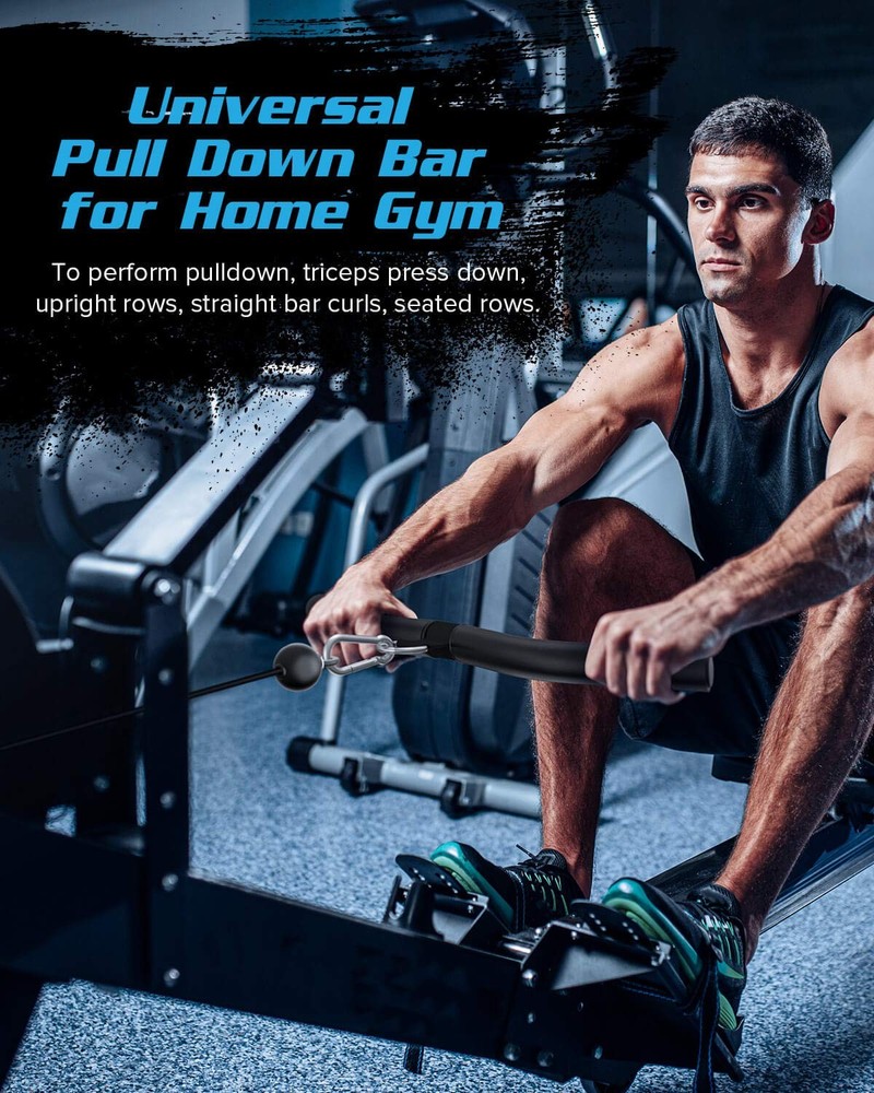 Upgraded LAT Pulldown Bars, 19" Pull Down Bar Attachments for Home Gym,...