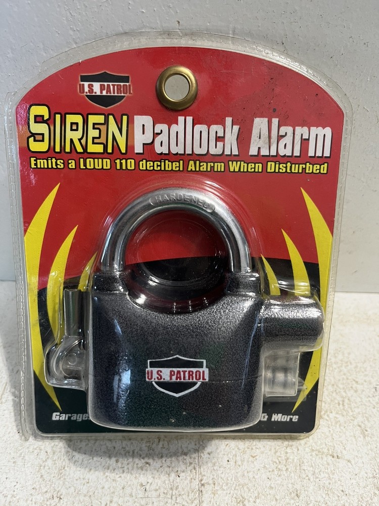 - Siren padlock Alarm Security Lock Theft Proof