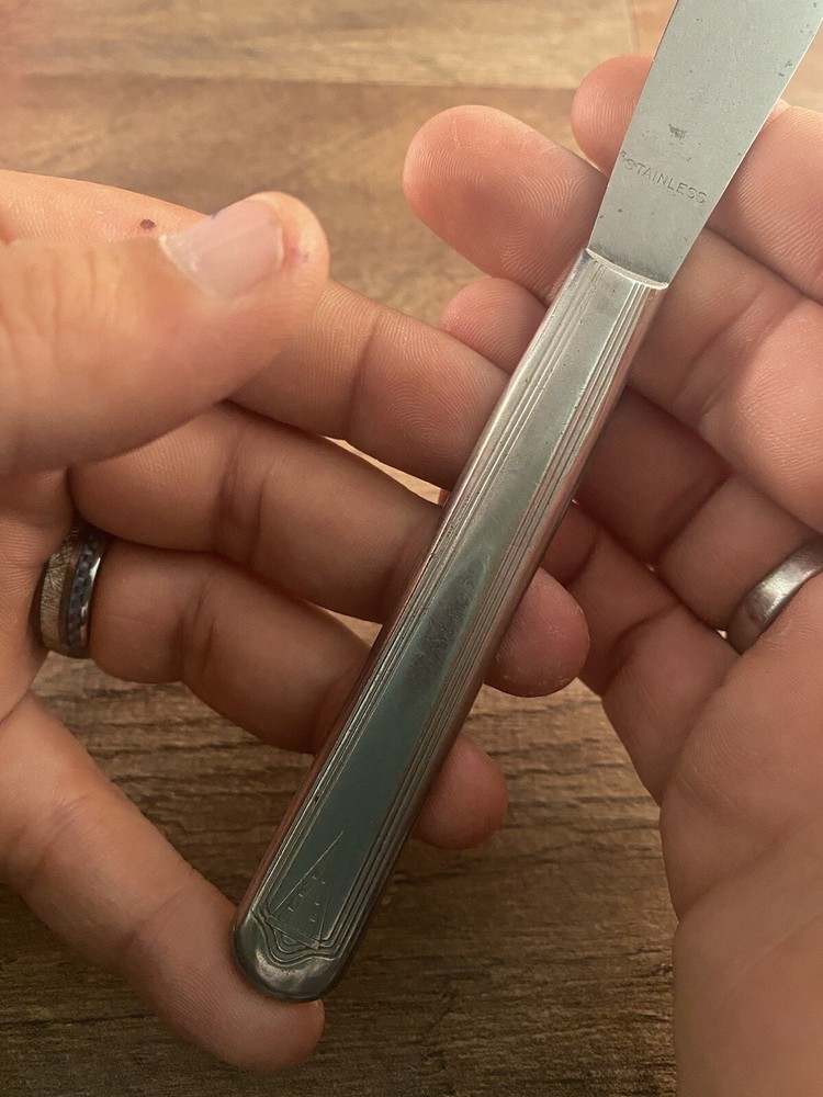 Art Deco Silverplate Dinner Knife Maker and Pattern Unknown