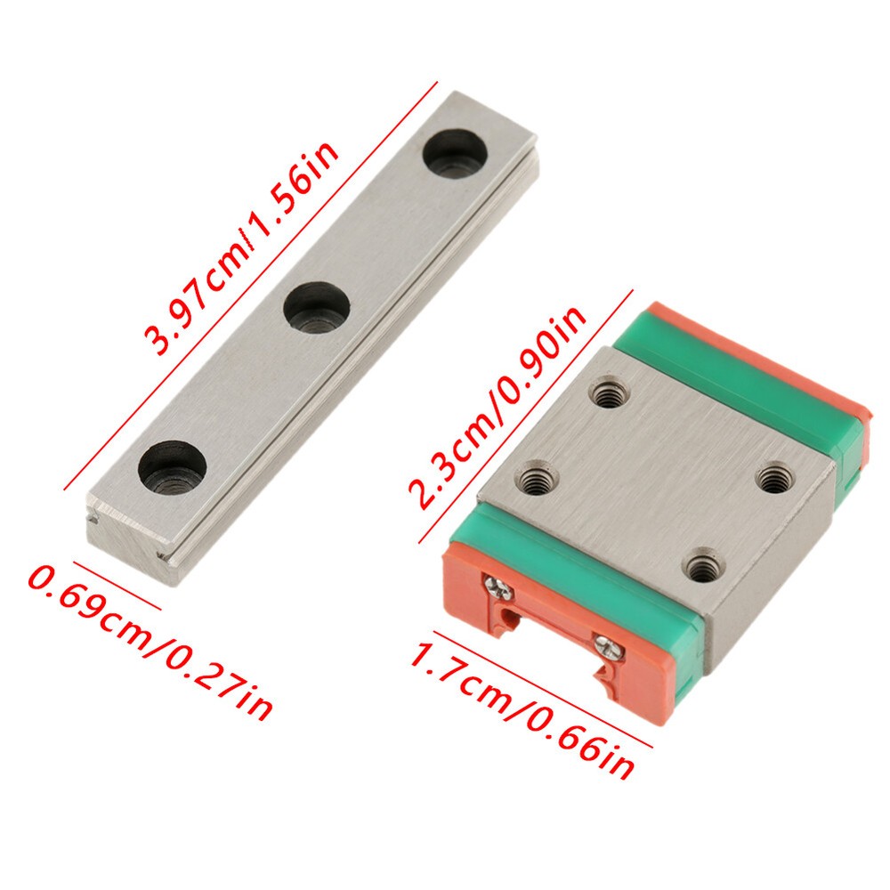 Professional 1pc LML7B Miniature Linear Rail Guide 7mm Width + Slide Block 40mm