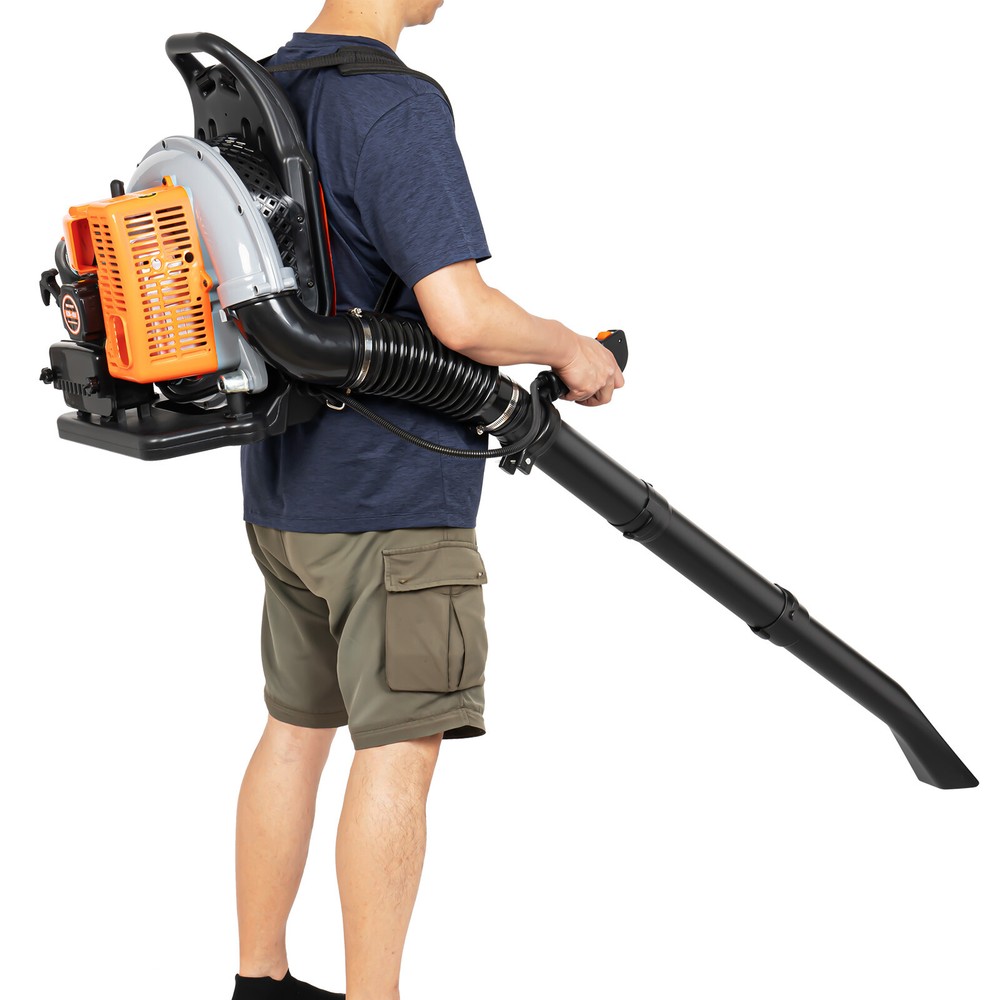 Commercial Backpack Gas Leaf Blower Manual Start 63cc Two-stroke Engine