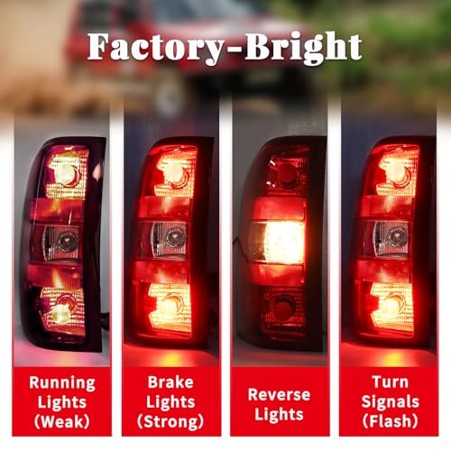 Tail Light Assembly Compatible with Chevy Silverado Driver Side
