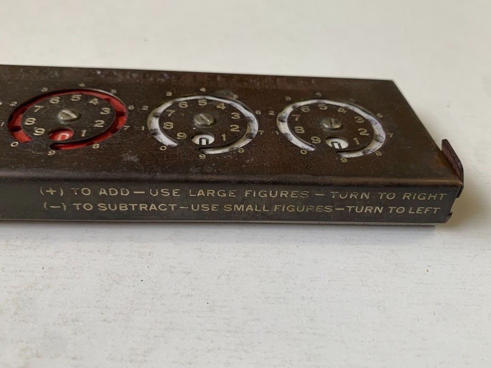 Vtg. ADDOMETER Reliable Typewriter & Adding Machine Co. w/ org. box & directions