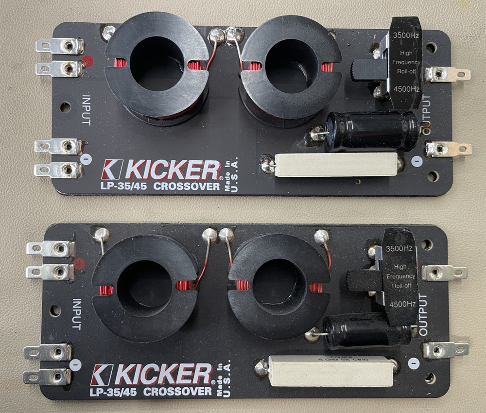 Old School Kicker LP35/45 Midrange Passive Lowpass Crossover, Pair, NOS #330