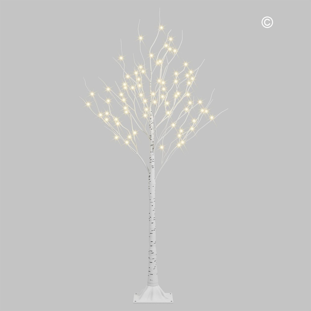 Tall Lighted Birch Tree, Medium