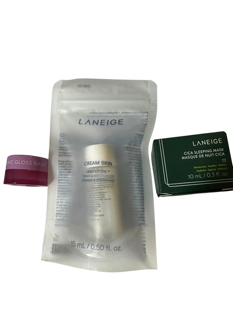 LANEIGE Basic Duo Set Light ~Moisture~ FULL SIZE Gift Set, + 4 Bonus NIB