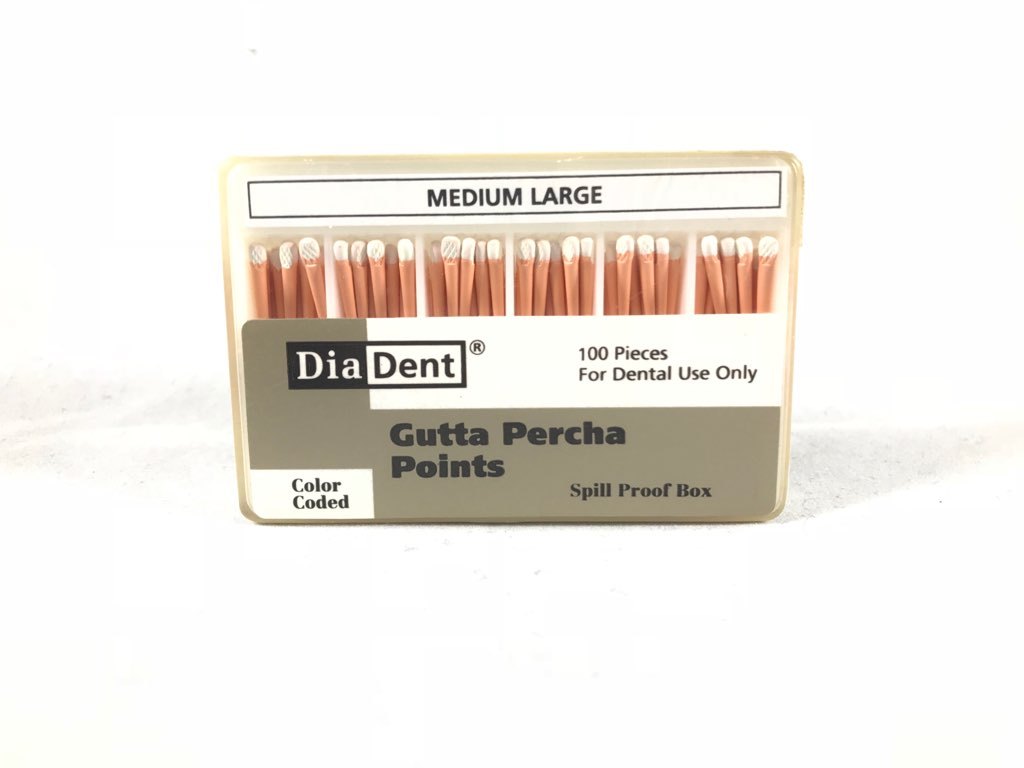 DIADENT Gutta Percha Points Endodontic Product (100 Pieces) Accessory Size