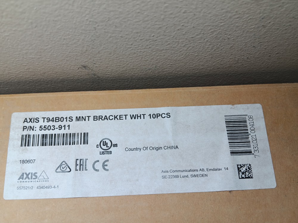 5503-911, Axis T94B01S Mount Bracket, White (9 pcs)