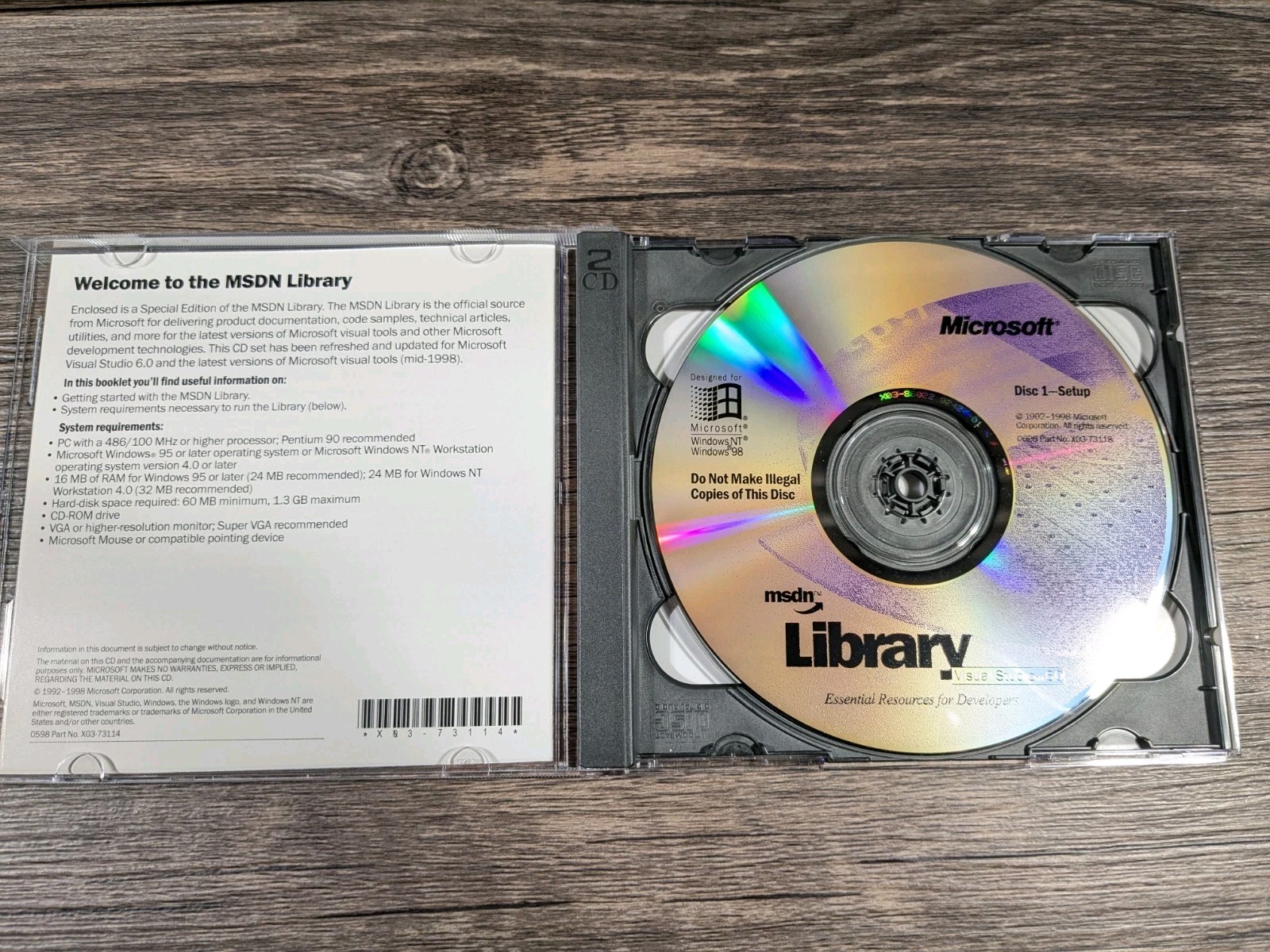 Microsoft Visual Studio 6.0 Enterprise Edition 628-00404 Retail Box Complete NOB