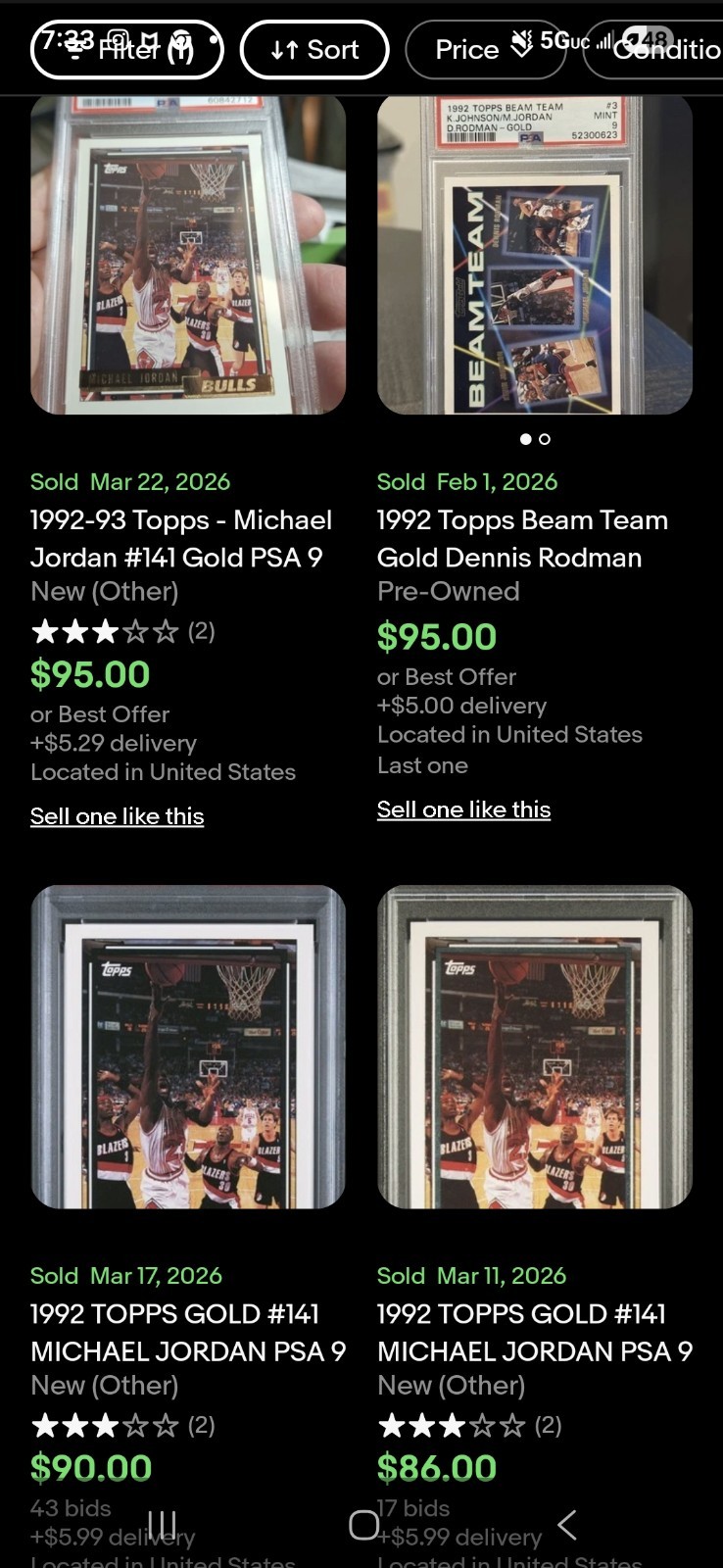 SPORT CARD COLLECTION PSA SP AUTO #ED PAR. RELIC GU JERSEY ROOKIE JORDAN RC LOT