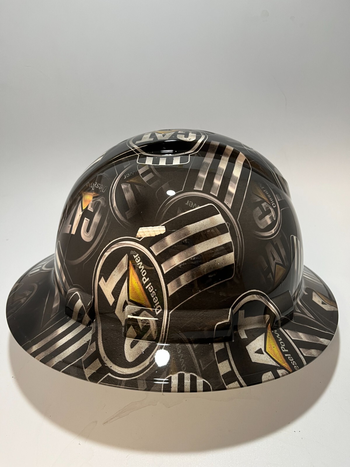 New Full Brim Hard Hat Custom Hydro Dipped CAT DIESEL POWER