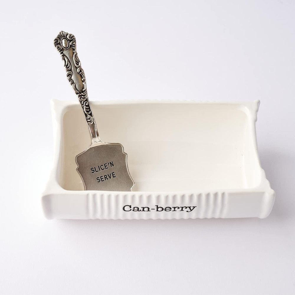 Can-Berry Ceramic Cranberry Serving Dish and Spatula Set
