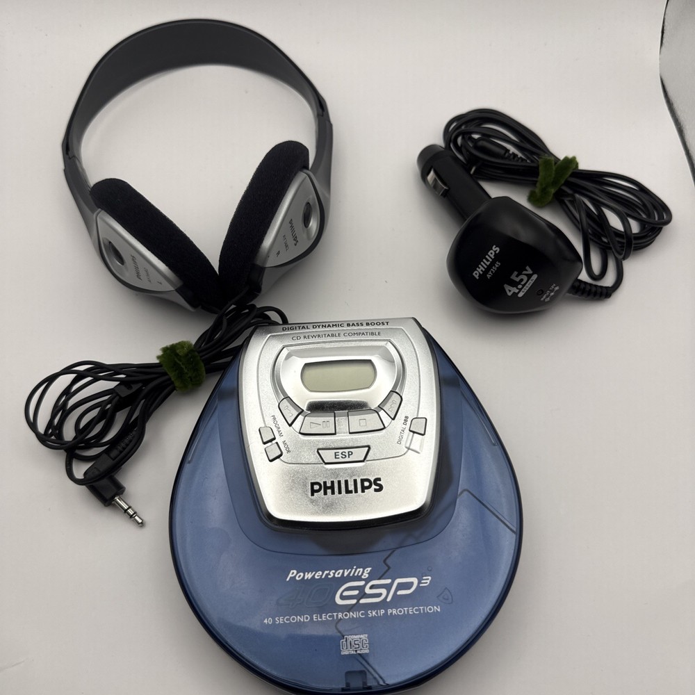 Philips Powersaving 40 ESP3 Personal CD Player 40 Second Skip Protection AZ-9103