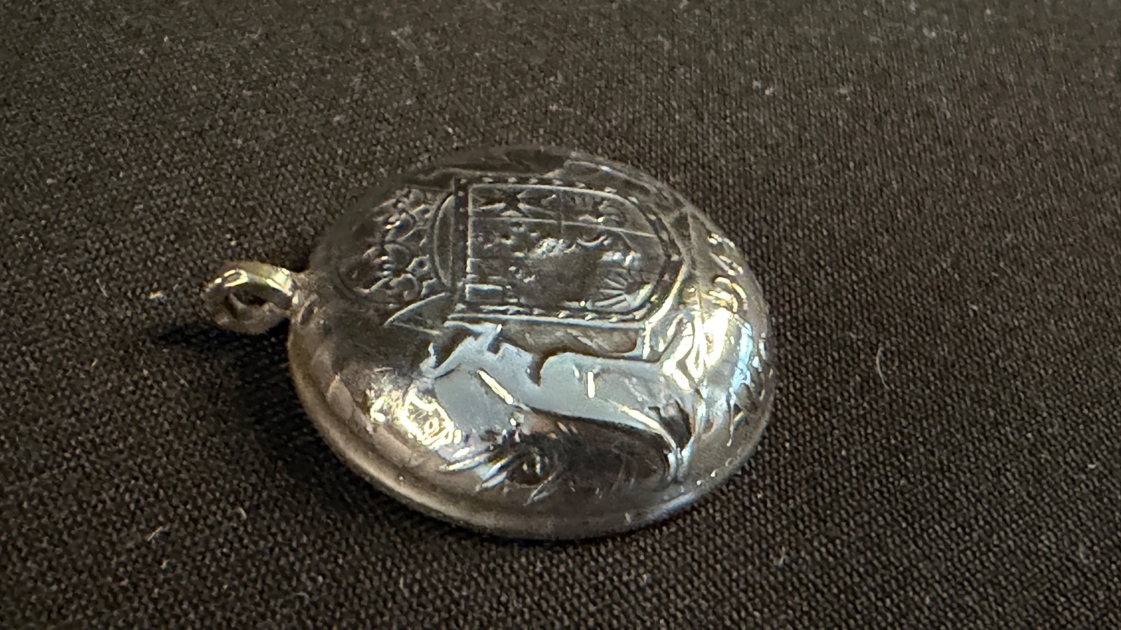 1943 Austrailian Sterling Silver Florin made into a Pendant