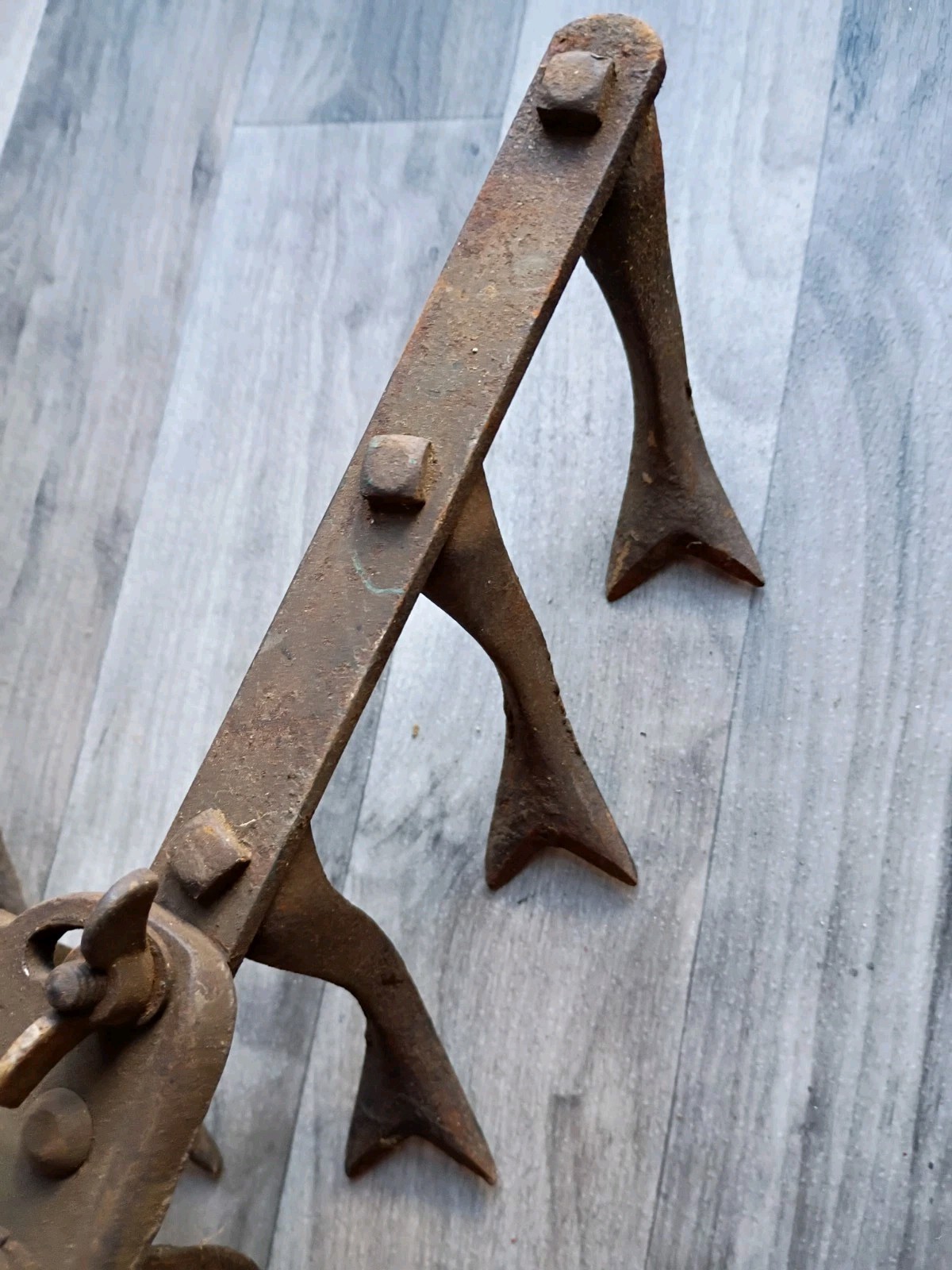 7 Tine Farm Cultivator Rake Adjustable Garden Hand Tiller Heavy Duty Vintage