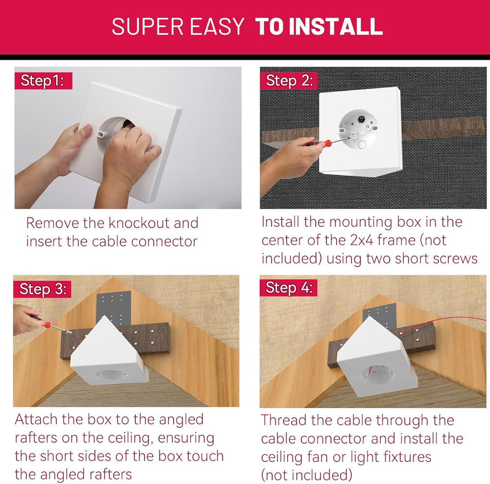 Ceiling Fan Angle Mount FB900-1 Cathedral Ceiling Fan Box Ceiling Fan Mounting