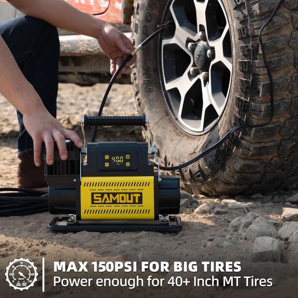 SMAOUT 12V Digital Air Compressor 7.06 CFM 150PSI