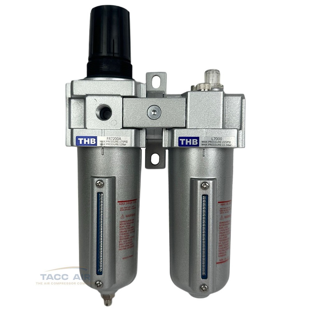 1/2" Compressed Air Compressor Filter Regulator Lubricator Combo FRL System