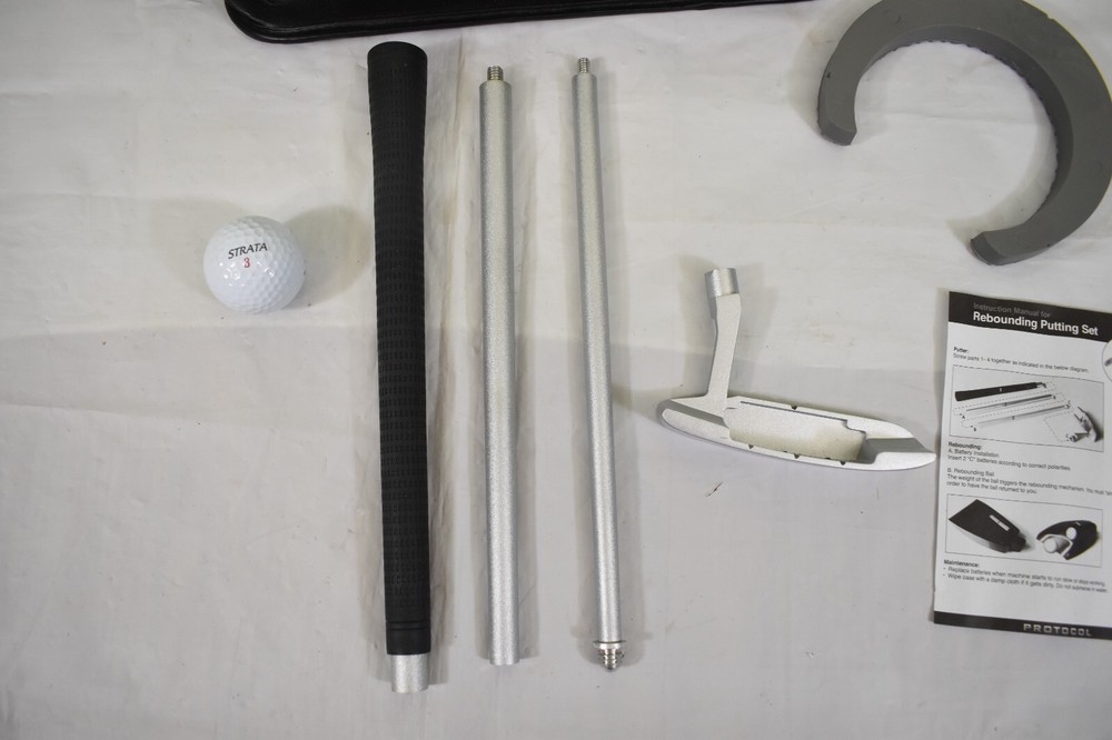 Protocol Rebounding Golf Putting Set Automatic Ball Return w/ Travel Case