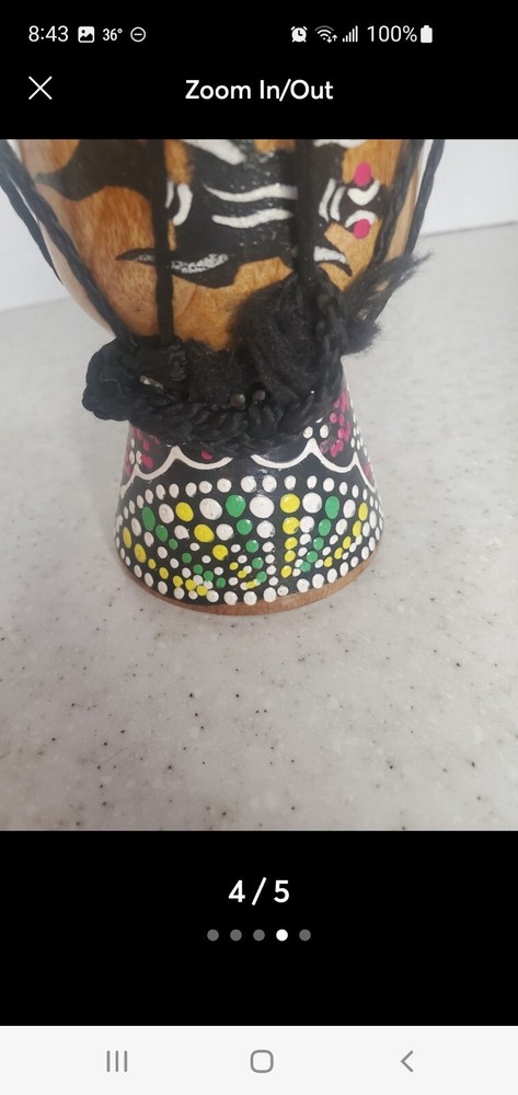 Small Hand Painted Djembe Finger Drum