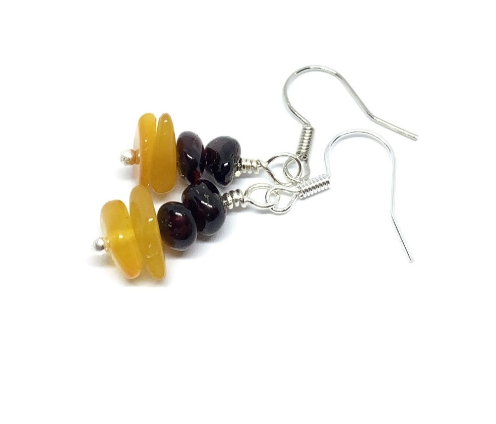 Genuine/Authentic Baltic Amber Handmade Earrings - BEAUTIFUL