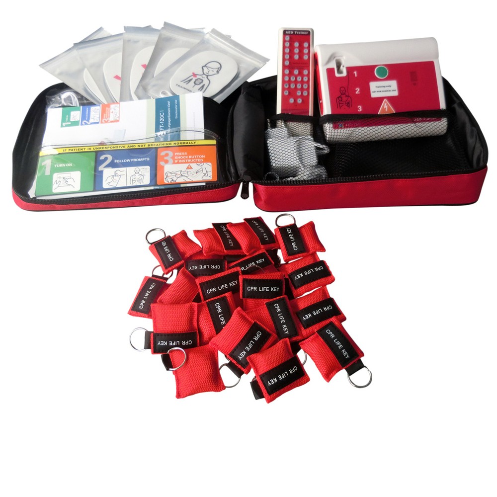 AED Trainer Training Device+100pcs CPR face Mask For First Aid Training