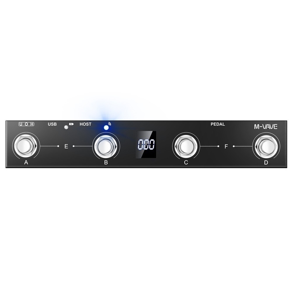 For MIDI Footswitch Controller Rechargeable 4Buttons For-Musicians For MVAVE