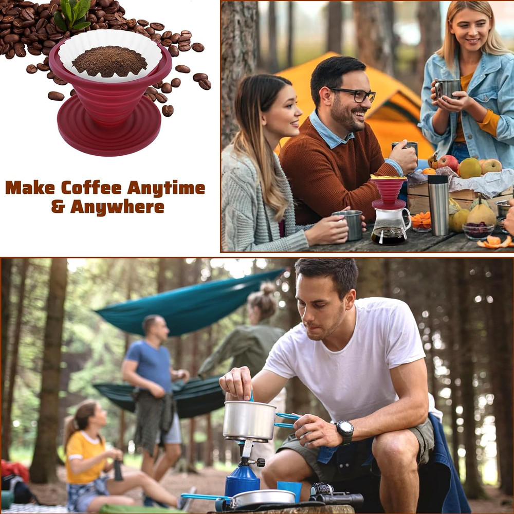 Pour over Coffee Maker Portable Coffee Maker Foldable Reusable Pour over Coffees