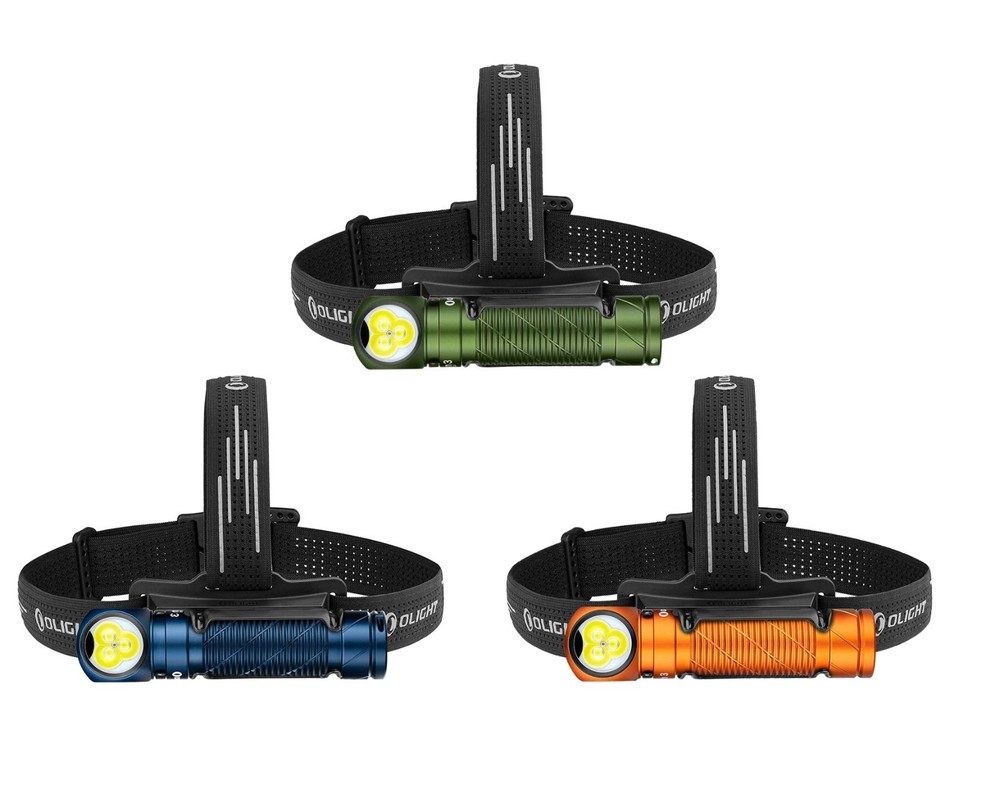 Olight Perun 3 Headlamps Bundle: Midnight Blue, Orange, and OD Green