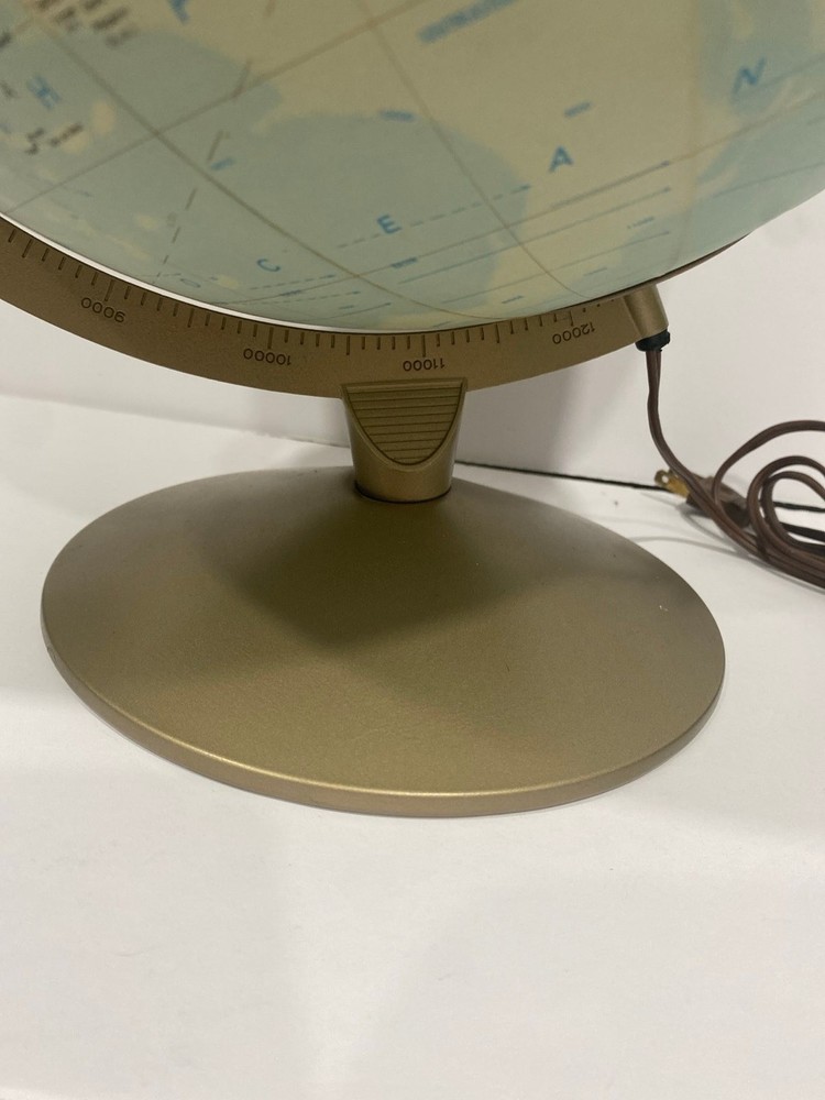 Vintage Replogle Light Up Comprehensive World Globe 12” Diameter